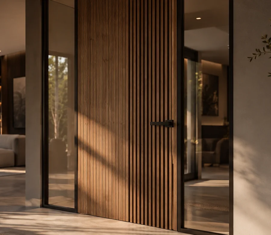 Warm hout en glas in een maatwerk interieur